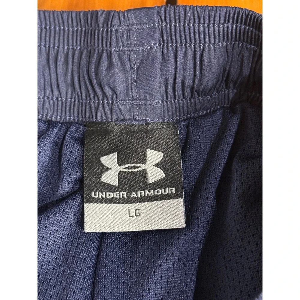 Under Armour Men Navy White Athletic Track Pants Joggers Size Large‎